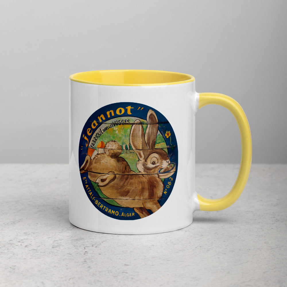 Brown Rabbit Mug with Color Inside