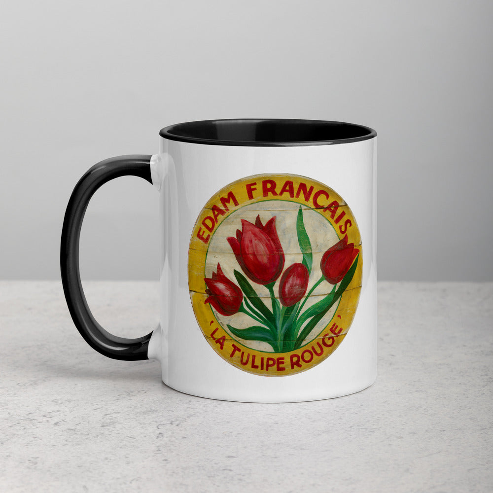 Red Tulip Mug with Color Inside