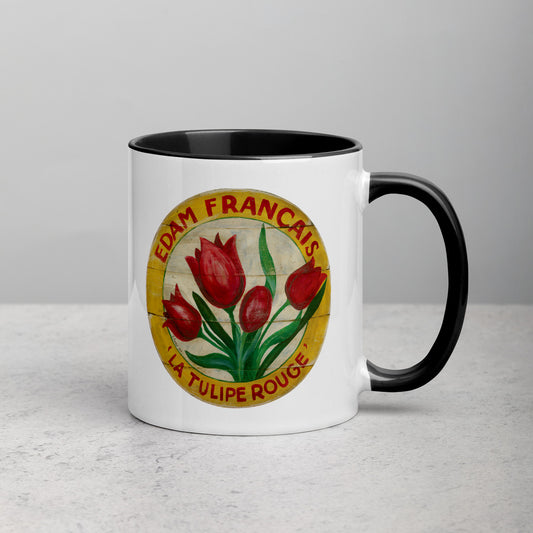 Red Tulip Mug with Color Inside