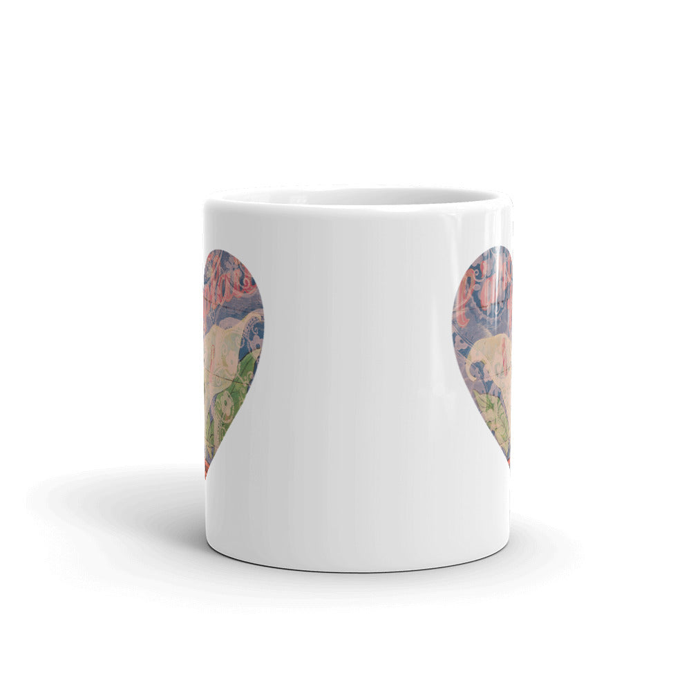 Heart Mug with our White Calla Lily Art