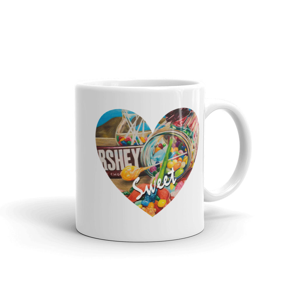 Heart Mug with our Candy Art