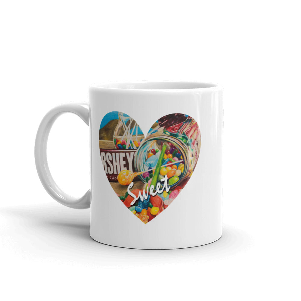 Heart Mug with our Candy Art